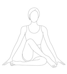 vector of young woman doing yoga exercises.
perfect vector collection