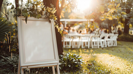 Mock Up Welcome Board, Template Sign