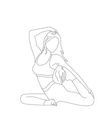 vector of young woman doing yoga exercises.
perfect vector collection