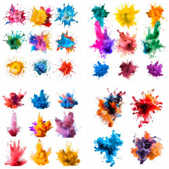 splatter spot stain dye splashing explosion ink movement rainbow spray colourful smoke textured