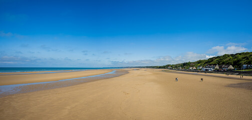 Panorama de la Plage du débarquement de Omaha Beach à Vierville-sur-Mer