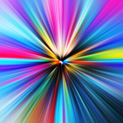 Fototapeta premium Colorful zoom motion effect. Abstract background. Color lines. Colored texture backdrop and banner. Multi color gradient pattern and textured wallpaper.