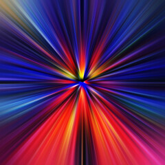 Fototapeta premium Colorful zoom motion effect. Abstract background. Color lines. Colored texture backdrop and banner. Multi color gradient pattern and textured wallpaper.