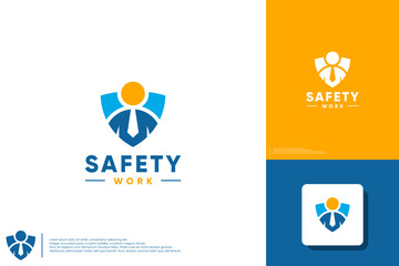 security logo work, corporate identity, insurance, logo design template.