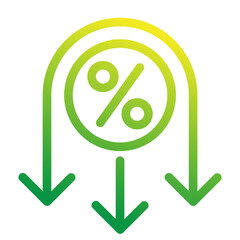reduced rate icon, line
