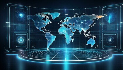 Mapa mundi hologr&aacute;fico