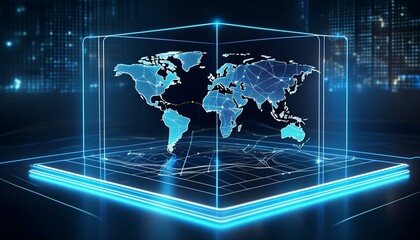 Mapa mundi hologr&aacute;fico