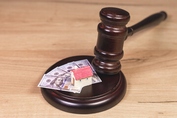 Judge Hammer for adjudication to the Buying and renting real estate. Lawyer decision about House...