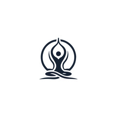 yoga logo, yoga pose logo, Yoga meditation pose, 