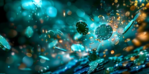 Realistic casino game with gold coin explosion and cash prizes. Concept Casino Game Development, Gold Coin Explosion, Realistic Graphics, Cash Prizes, Entertaining Gameplay