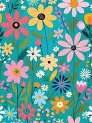 meadow floral pattern, Floral beauty