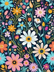 meadow floral pattern, Floral beauty