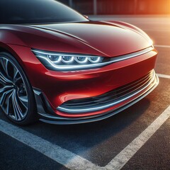 Car Close Up Headlight Details