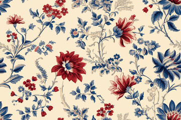 Ethnic floral zentangle, doodle seamless background. Beautiful doodle art flowers. Hand drawn herbal design elements. Multicolored pattern.