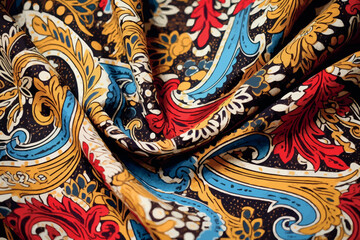 Background texture, Fabric blue paisley. Designed for Fabric-Quilt, this soft double napped flannel is perfect for quilting, apparel, and home accents. 