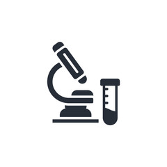 microscope icon. vector.Editable stroke.linear style sign for use web design,logo.Symbol illustration.