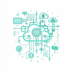 Data in the Cloud: Linear Icon Syncing Information Seamlessly