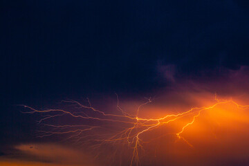 lightning in the sky