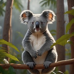 Obraz premium Koala Bär. Generative AI Technologie