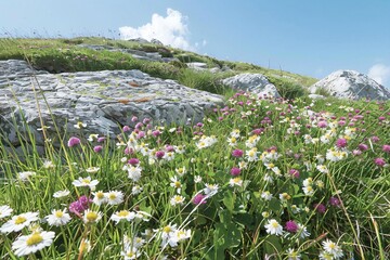 Rugged and Rocky Outdoor Terrain: Textured Background