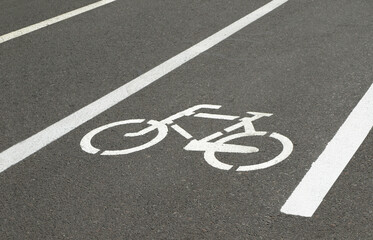 Dedicated lane for cyclists
