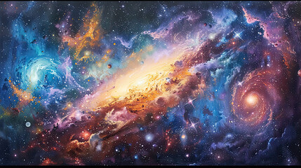 Cosmic Canvas Exploring the Galactic Odyssey