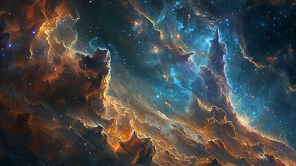 Fototapeta premium Infinite Brushstrokes A Cosmic Painting