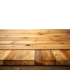 Polished wood table with space for product display