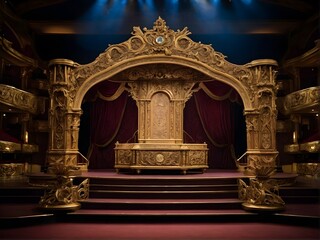 Fototapeta premium A throne is the rooms centerpiece, symbolizing power and importance