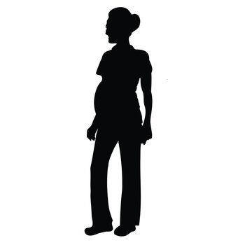 recommend clip art: pregnant woman silhouette vector