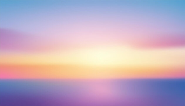 Sunset or sunrise abstract background with pastel gradient colors. Gradient mesh.