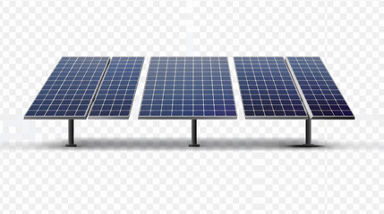 solar panels on white background