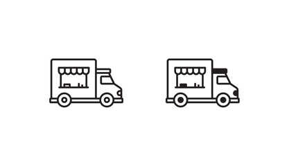 Food Truck icon design with white background stock illustration