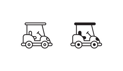 Golf Cart icon design with white background stock illustration