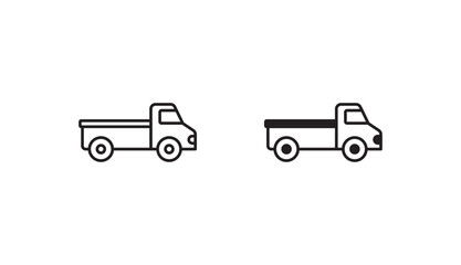 Pickup Car icon design with white background stock illustration