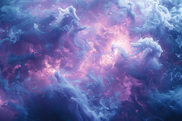 Artistic depiction of ambient music, with cool blues and purples gently merging into serene whites,