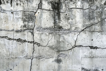 Obraz premium Concrete grunge texture with cracks and industrial starkness.