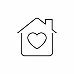 home house heart love icon