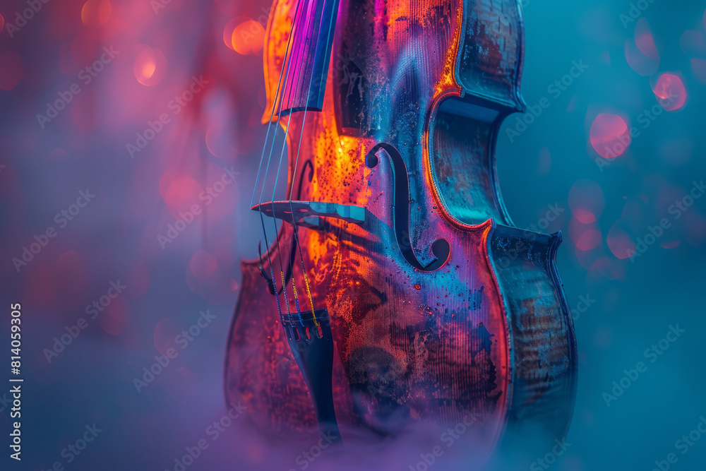 Poster visualization of a jazz melody, with smooth, serpentine lines that glide over a softly colored backg