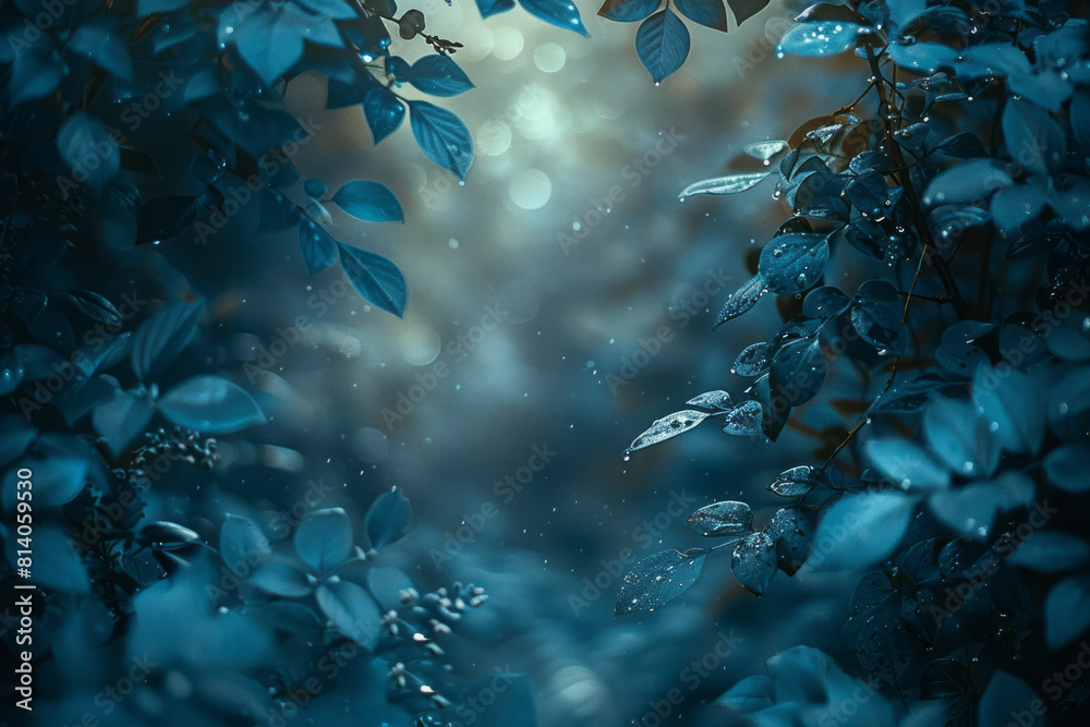 Poster ethereal greens and blues with a hint of shimmer, reminiscent of the magical quality of a symphony's