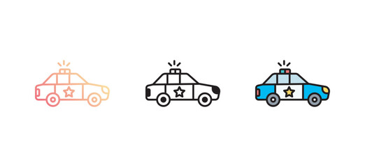 Naklejka premium Police Car icon design with white background stock illustration