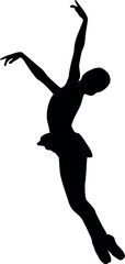 silhouette of a girl in dance