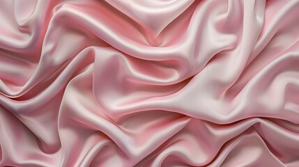 Obraz premium Elegant Abstraction Subtle Beige Pink Fabric Texture with Smooth Folds