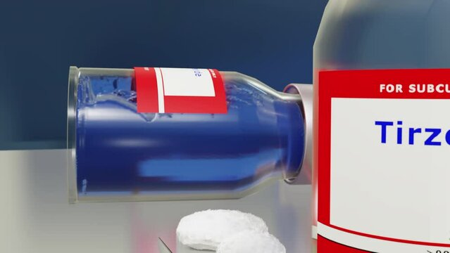 Tirzepatide Rolling Vial (Closeup)