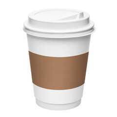 Disposable coffee cup, cut out