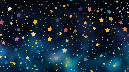 Stars Image, Pattern Style, For Wallpaper, Desktop Background, Smartphone Cell Phone Case, Computer Screen, Cell Phone Screen, Smartphone Screen, 16:9 Format - PNG