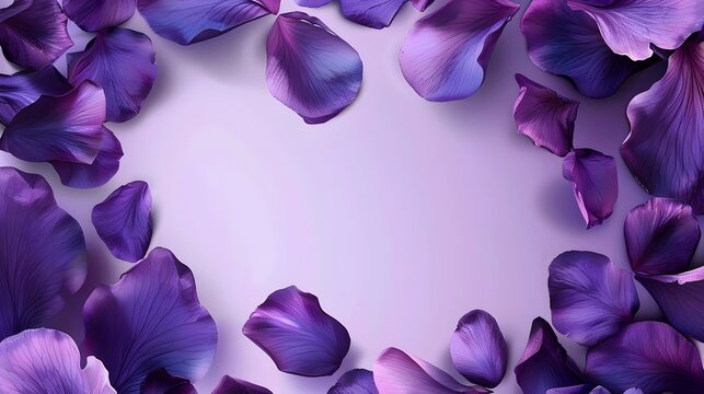 Remembrance Day Commemorated with Purple Caspian Flower Petals and Bright Background
