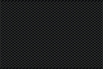 Seamless pattern. White outline. Vertical checkerboard wave on a black background. Flyer background design, advertising background, fabric, clothing, texture, textile pattern.