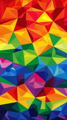 Fototapeta premium Vibrant Pride Celebration Poster with Geometric Shapes Generative AI