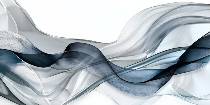 abstract waves gray black blue on white background. Concept Abstract, Waves, Gray, Black, Blue, White Background